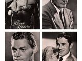 four black and white photos of a man in a suit and tie and a man in a suit and tie