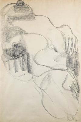an image of a drawing of a woman sitting on a chair