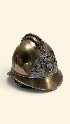 Casque de sapeur pompier de la Ville de Cressonsacq.