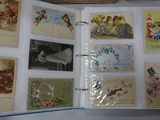 an open book with pictures of people and animals on it