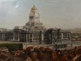 une photo d'une photo d'un bâtiment surmonté d'un dôme