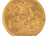 une image représentant une pièce d'or sur laquelle figure un homme à cheval