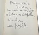 an open book with a handwritten poem on the inside of it