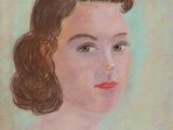 une image représentant un tableau d'une femme aux cheveux bruns