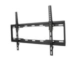 un support mural de télévision noir avec un écran plat dessus