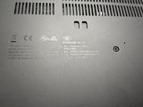 a close up of the bottom of a laptop
