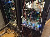 a bunch of wires that are connected to a server