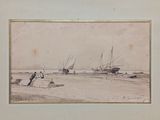 a picture of a drawing of a boat in the water
