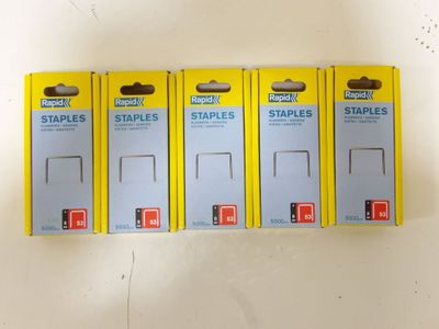 Lot de 5 boîtes de 5000 agrafes n°53 de 8mm soit au total 25…