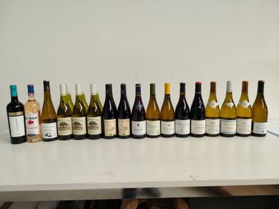 plusieurs bouteilles de vin alignées sur une table