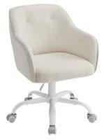 Fauteuil d appoint pour bureau songmics tissu bouclette beig…