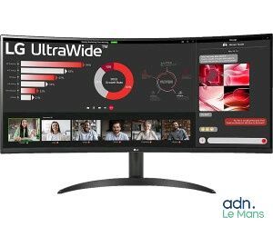 L'écran ultra-large LG offre un affichage de grande taille.