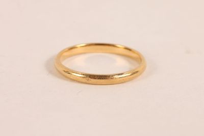 Bague alliance en or jaune 750 ‰. - Photo 1