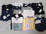 a lot of t - shirts that are on a table