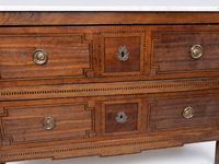 Commode d'époque Louis XVI à décor marqueté d'encadrements e… (photo 6)