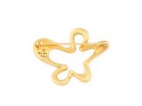 a gold plated brooch with a heart and a star