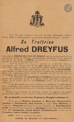 an old newspaper advertises the arrival of alfred dreyfus, the first president of the united states
