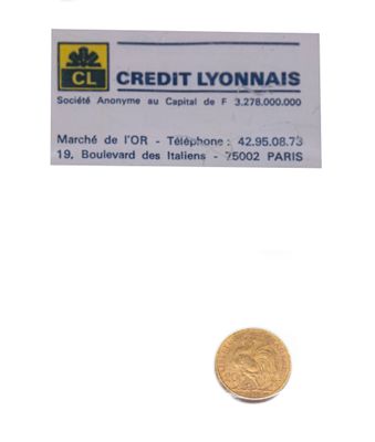 une pièce d'or sur laquelle figure l'image d'un homme