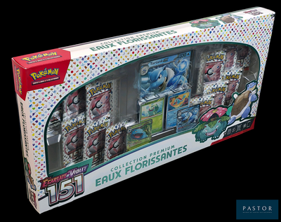 une boîte de cartes à collectionner Pokémon contenant divers objets