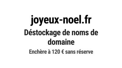 Nom de domaine joyeux-noel.fr. Catégorie: Événementiel.