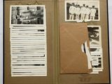 an old photo of a book with a bunch of old photos on it