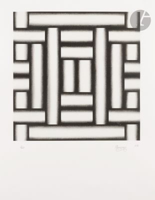 an image of a black and white drawing of a square pattern