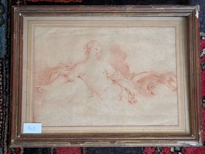 Reproduction - Sanguine sur papier d'après François Boucher …