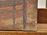 a picture of a painting on a wooden block
