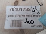 a close up of a table with a label on it
