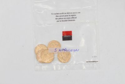 5 pièces 20f or (scellé Société Générale) * LES BIJOUX, OBJE… - Photo 1