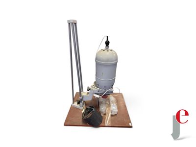 an image of a model of a water heater on a table