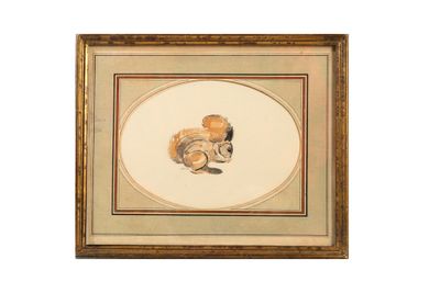 tableau représentant deux oursons dans un cadre doré sur fond blanc