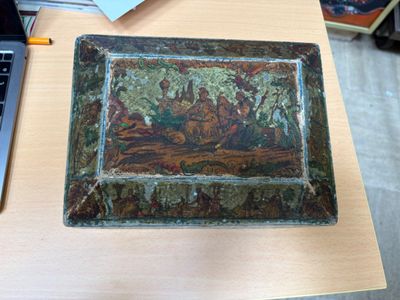 a picture of a picture of a book on a desk