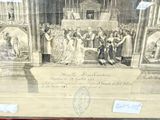 an old picture of a wedding ceremony in a church