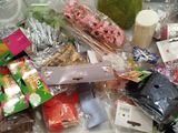 a table with a lot of different items on it