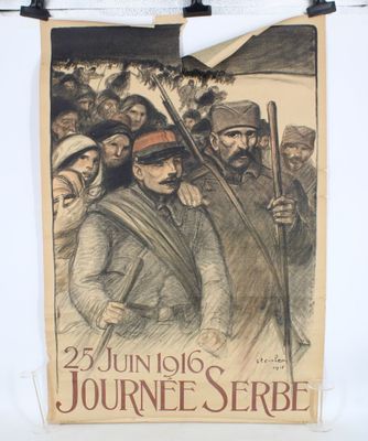 an old poster of a group of men standing next to each other