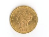 an image of a gold coin on a white surface