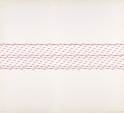 une image représentant un dessin avec des lignes rouges sur une feuille blanche