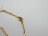 gold plated necklace with a long chain and a gold plated clasp
