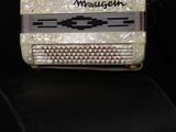an image of a vintage accordion sitting on top of a suitcase
