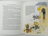 an open book with a picture of cartoon characters on it