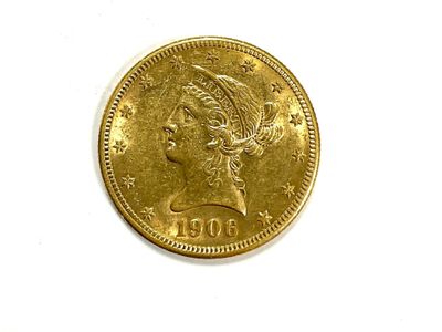 an image of a gold coin with a woman ' s head on it
