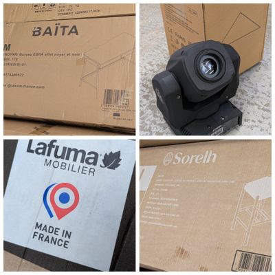 plusieurs photos d'une boîte sur laquelle est posée une caméra et d'une boîte sous laquelle se trouve une caméra