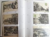 an open book with pictures of people and buildings on it