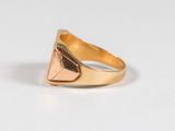 an image of a gold ring with a triangle on top of it