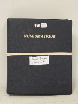 a close up of a book with a sticker on it