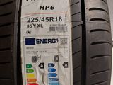 a close up of a tire with a sticker on it