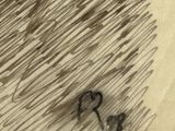 a piece of paper with a drawing of a bird on it