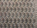 an area rug with a paisley design on it in a room
