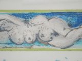 a drawing of two nudes laying on the ground